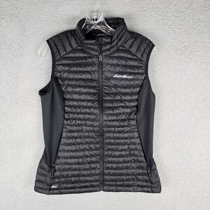 Eddie Bauer Down Filled Puffer Vest Womens Medium First Ascent Full Zip L21F130